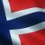 Closeup shot of the waving flag of Norway with interesting textures
